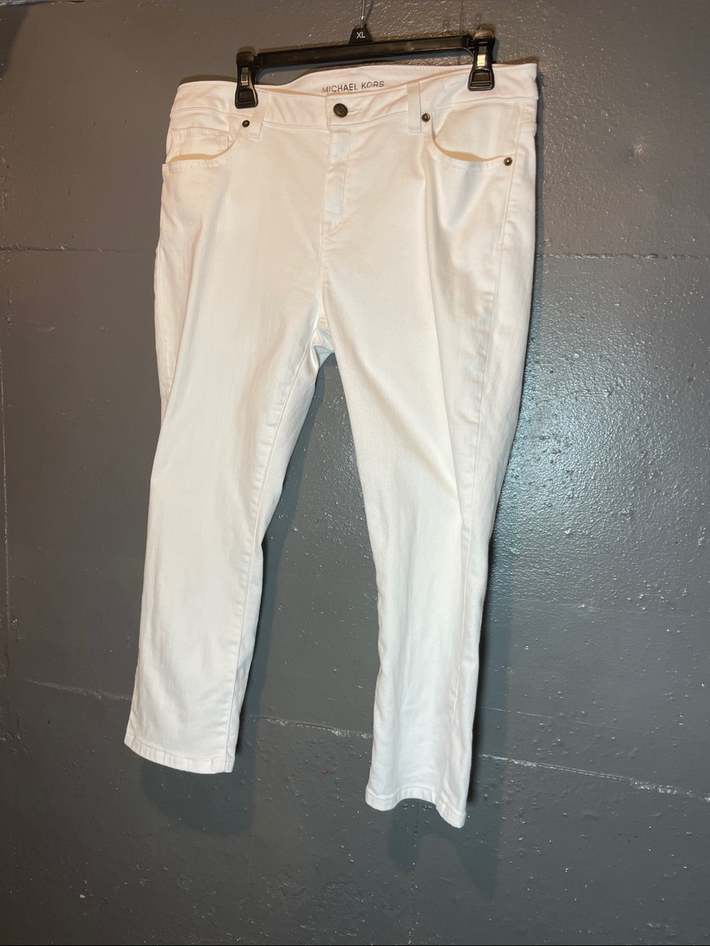 Michael Kors White Slim Straight Jeans